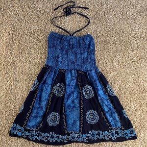 Halter Mini Hippie Dress